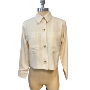 all:row Cream Big Pocket Boxy Jacket NWOT Small